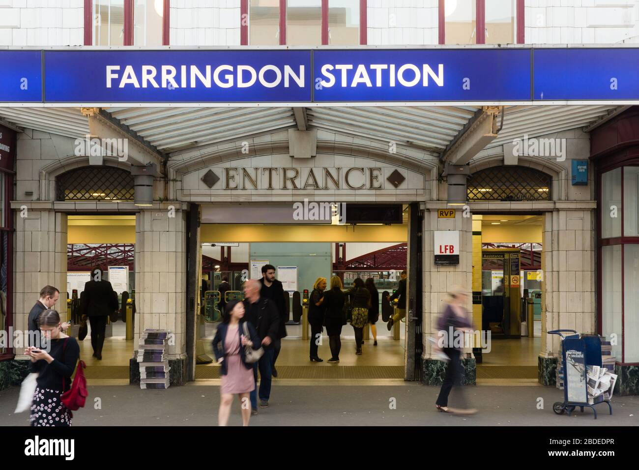 Farringdon Underground tube Station entrance Stock Photo Alamy