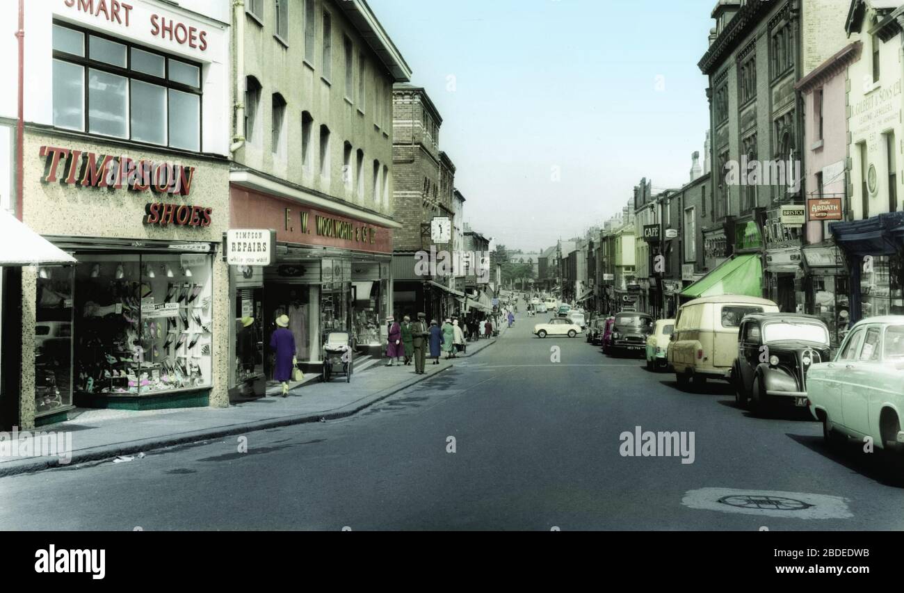 Barrow-in-Furness, Dalton Road c1955 Stock Photo - Alamy