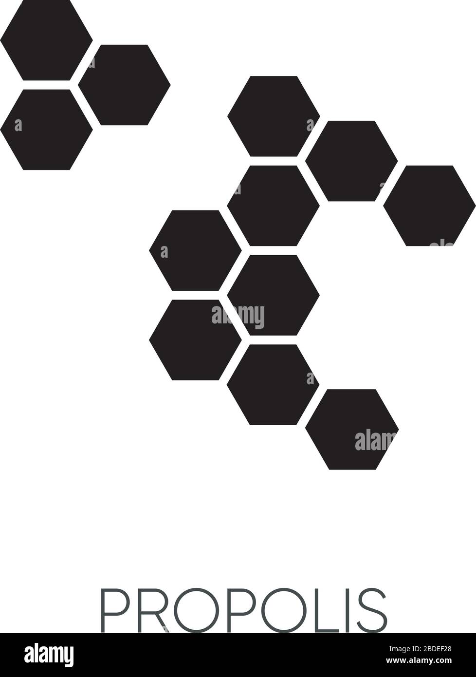 Propolis black glyph icon. Honey combs. Hive cell. Acne treatment ...