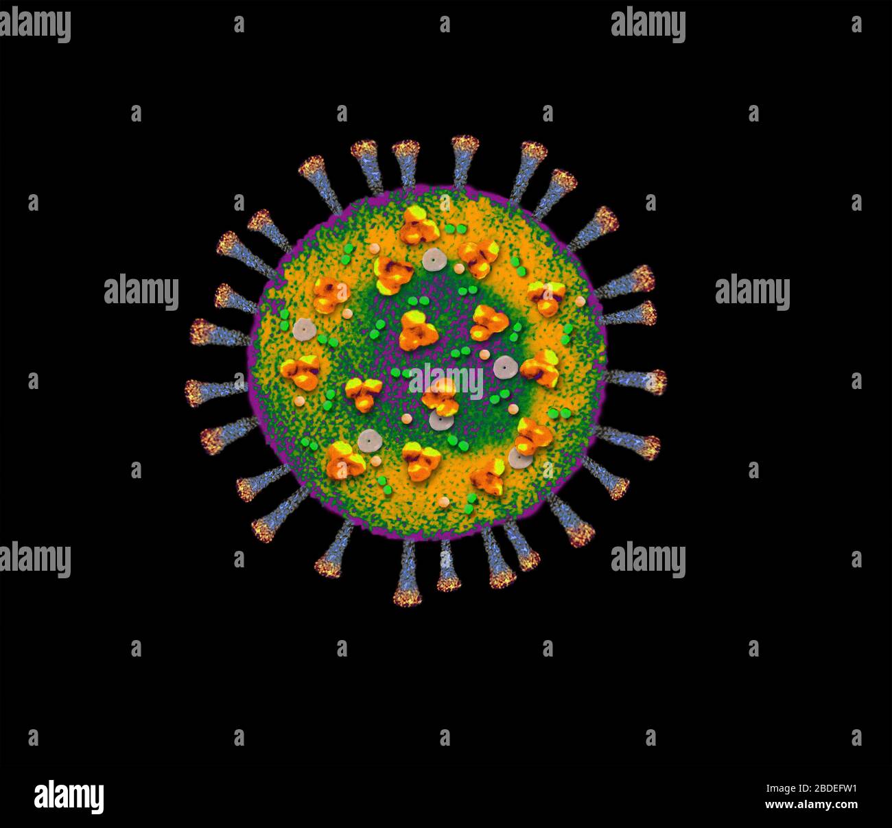Digitally generated image ofÂ Coronavirus Stock Photo