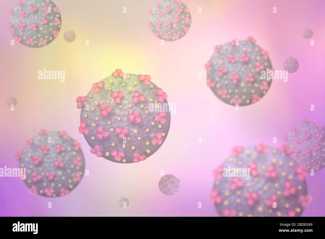 Digitally generated image of Coronavirus Stock Photo