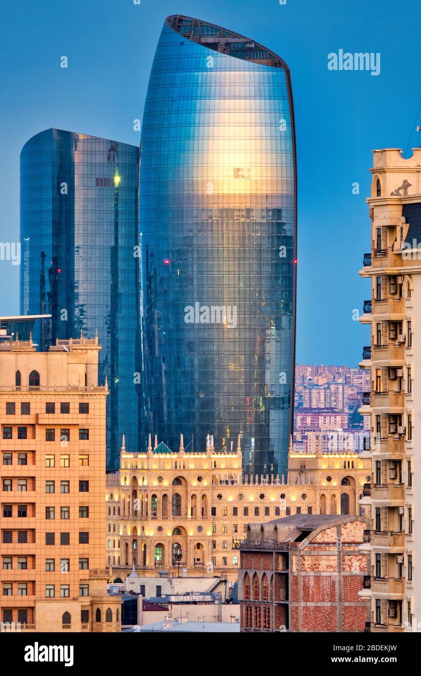 Baku Skyline, Azerbaijan Stock Photo