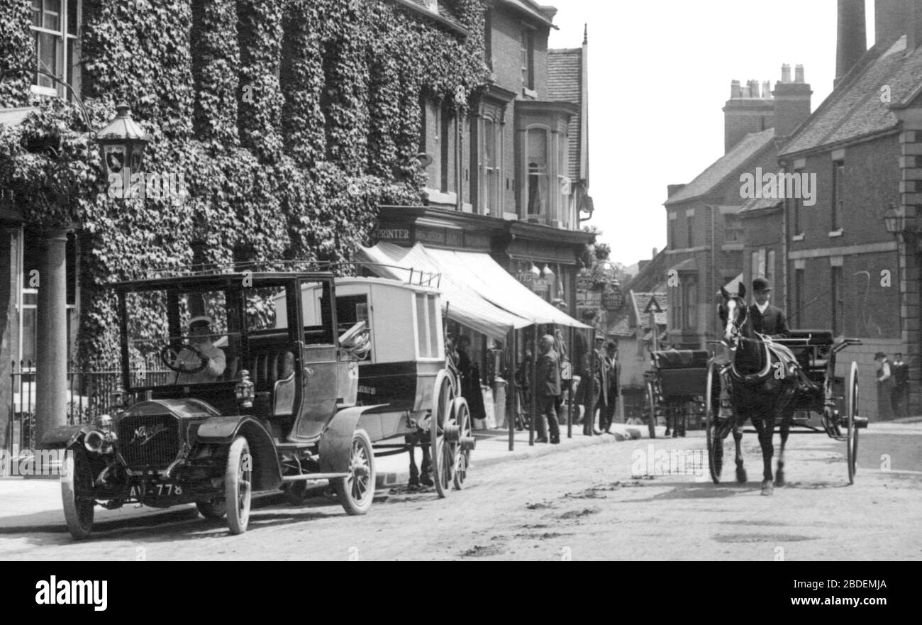 Market Drayton, the Corbet Arms Hotel 1911 Stock Photo Alamy