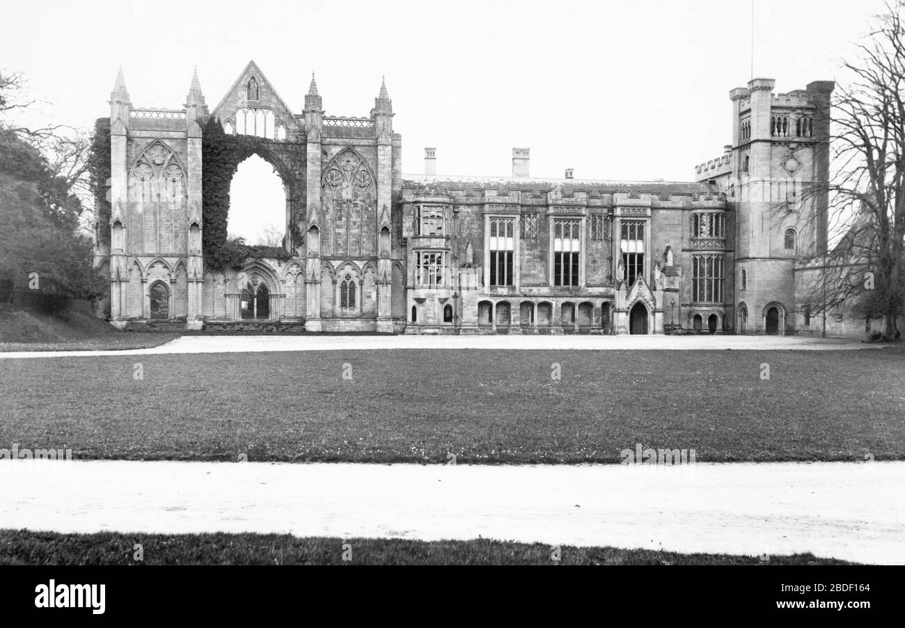 Newstead Abbey, from the West 1890 Stock Photo Alamy