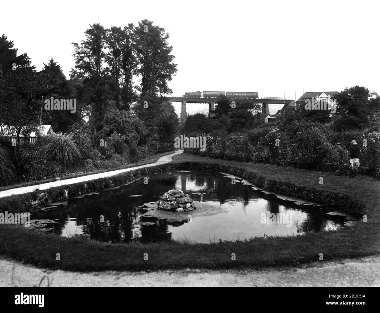 Newquay, Trenance Gardens 1928 Stock Photo Alamy