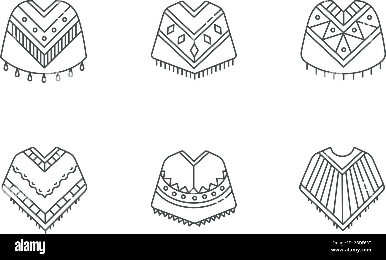 Poncho pixel perfect linear icons set. Mexican, Peruvian, Brazilian wear. Hispanic ethnic woolen clothes. Customizable thin line contour symbols Stock Vector Image & Art - Alamy poncho-pixel-perfect-linear-icons-set-mexican-peruvian-brazilian-wear-hispanic-ethnic-woolen-clothes-customizable-thin-line-contour-symbols-stock-vector-image-art-alamy