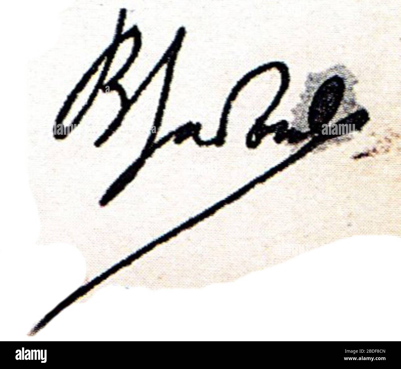 'English: Russian Signature of Vladimir Nabokov< 18 years old; before October 6, 1917; Chukokkola Album of Korney Chukovski; Vladimir Nabokov; ' Stock Photo