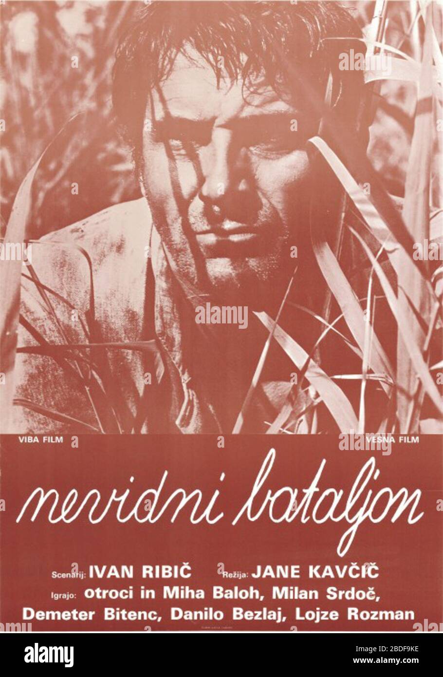 'Slovenščina: Plakat za film Nevidni bataljon.; 1967; This image is available from the Digital Library of Slovenia under the reference number SUW0F0LY  This tag does not indicate the copyright status of the attached work. A normal copyright tag is still required. See Commons:Licensing for more information. Deutsch | English | español | italiano | македонски | polski | português | slovenščina | +/−; Unknown author; ' Stock Photo