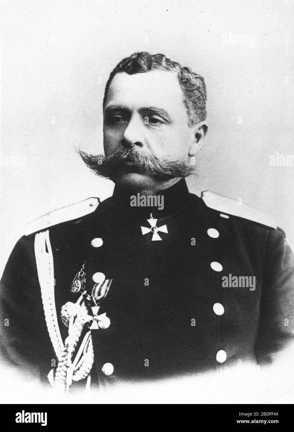'English: Paul Georg von Rennenkampff (1854-1918), Baltic German General of the cavalry and adjutant general in the Imperial Russian Army; circa 1910 date QS:P,+1910-00-00T00:00:00Z/9,P1480,Q5727902; http://gallica.bnf.fr/ark:/12148/btv1b6928839h; Unknown author; ' Stock Photo