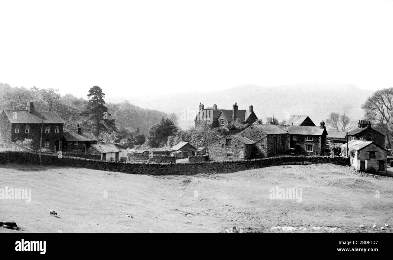 StaveleyinCartmel, the Village c1955 Stock Photo Alamy