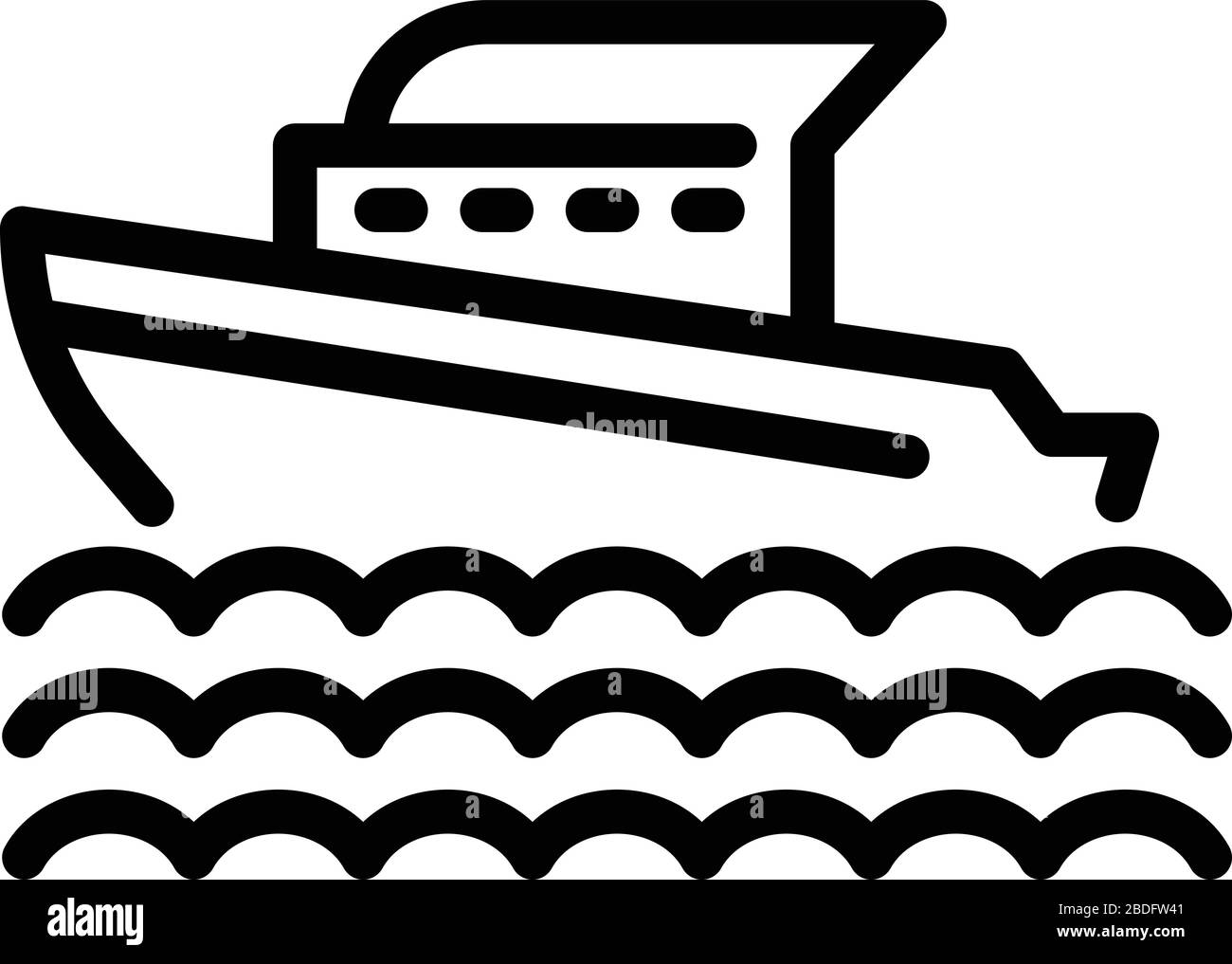 Marine cruise ship icon, outline style Stock Vector Image & Art - Alamy