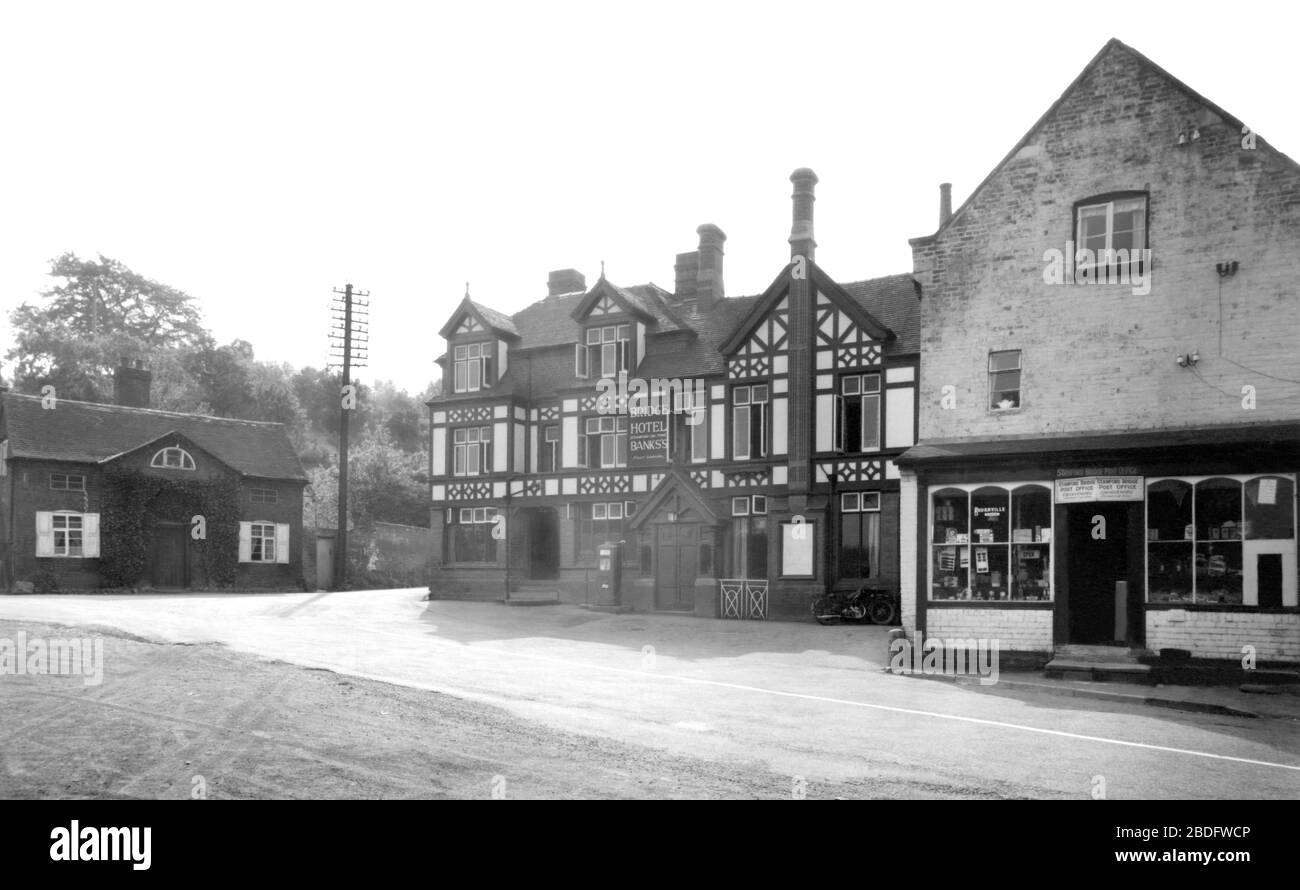 Stanford Bridge, Hotel, Post Office and Stores c1955 Stock Photo - Alamy