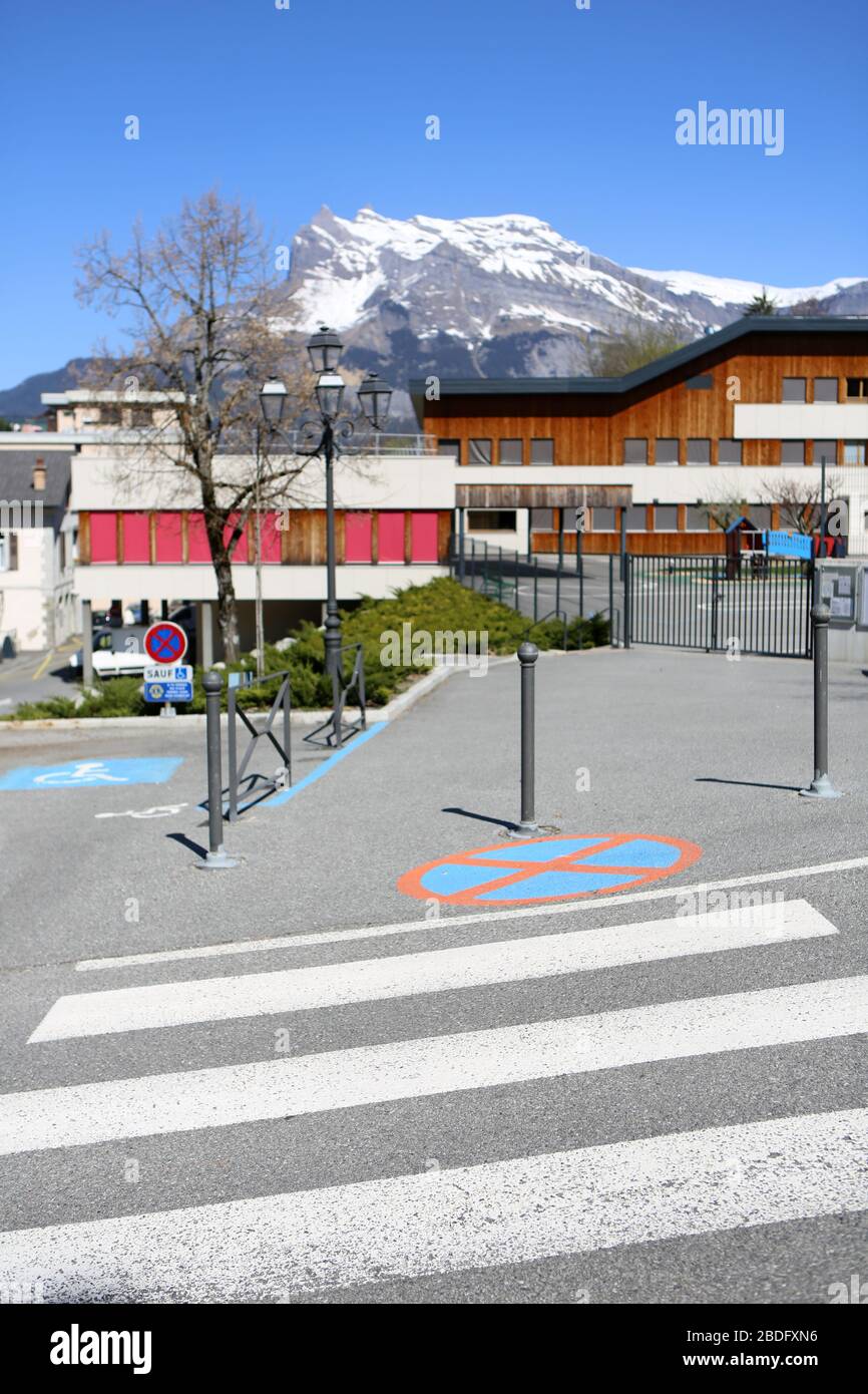 Etablissement scolaire Marie Paradis. Saint-Gervais-les-Bains. Haute-Savoie. France. Stock Photo