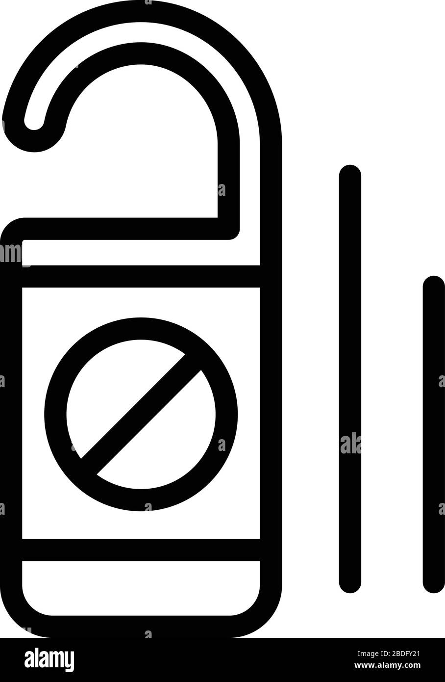 Cruise door hanger icon, outline style Stock Vector