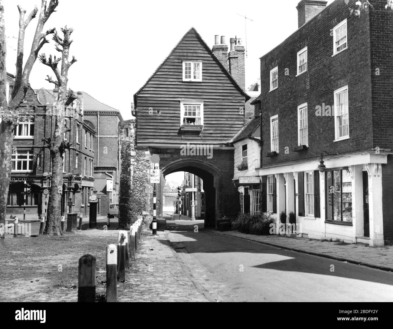 Rochester, College Gate c1960 Stock Photo - Alamy
