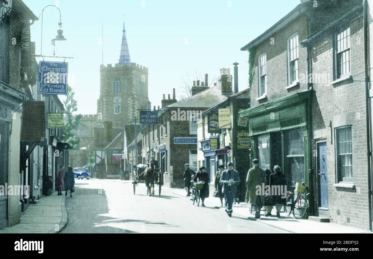 Rickmansworth, Church Street 1952 Stock Photo Alamy