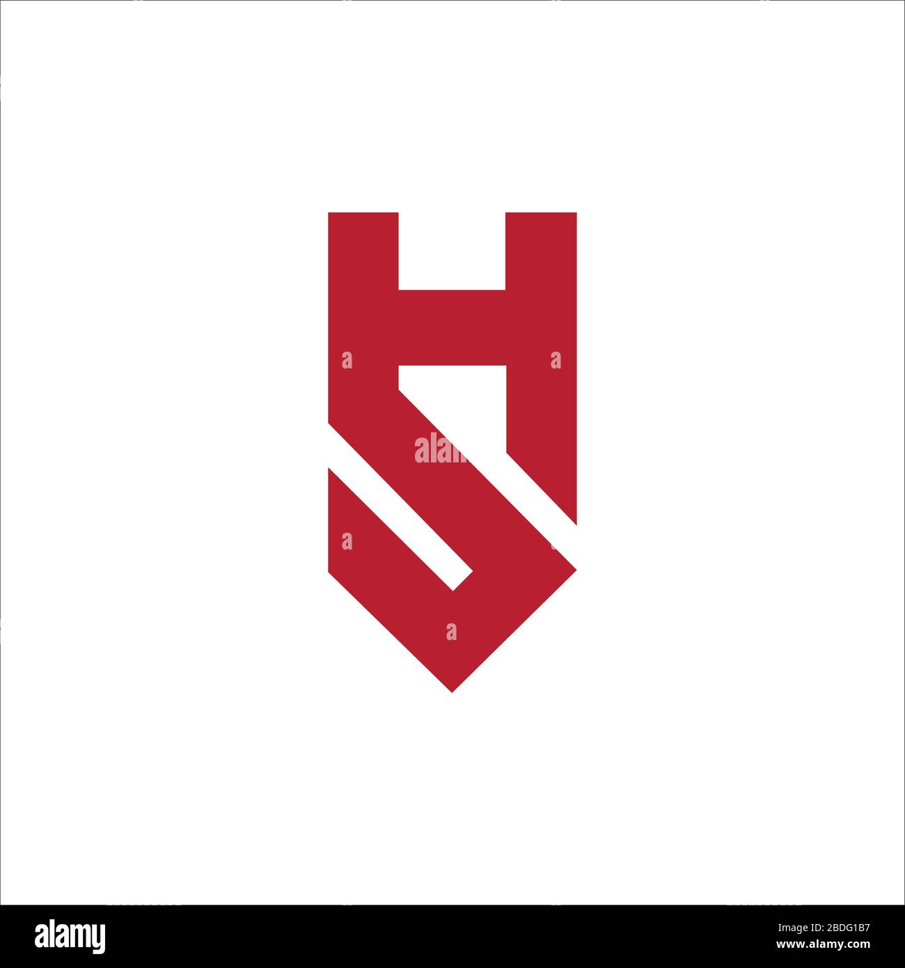 Initial letter hs logo or sh logo vector design template Stock ...