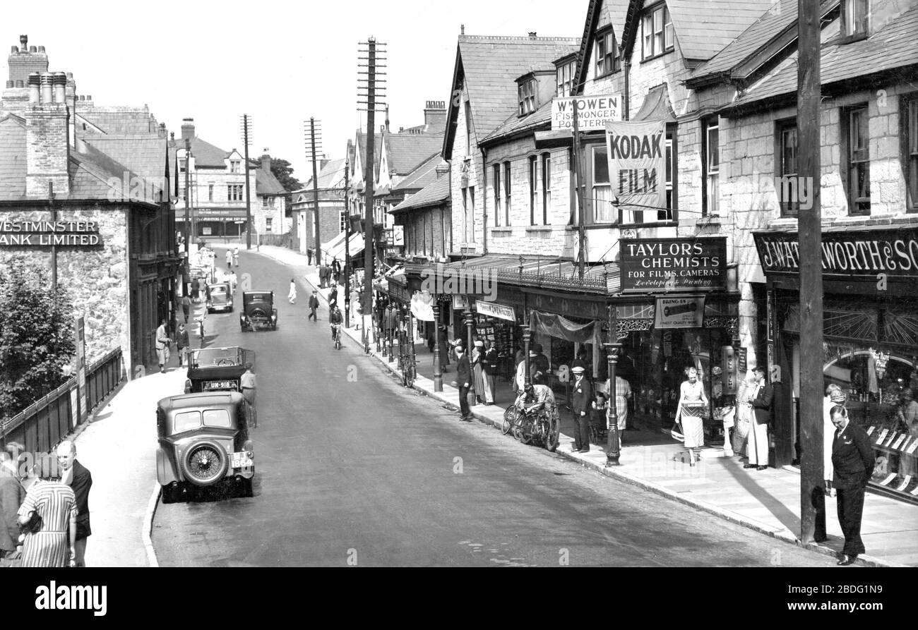 Old Colwyn, Abergele Road 1933 Stock Photo Alamy