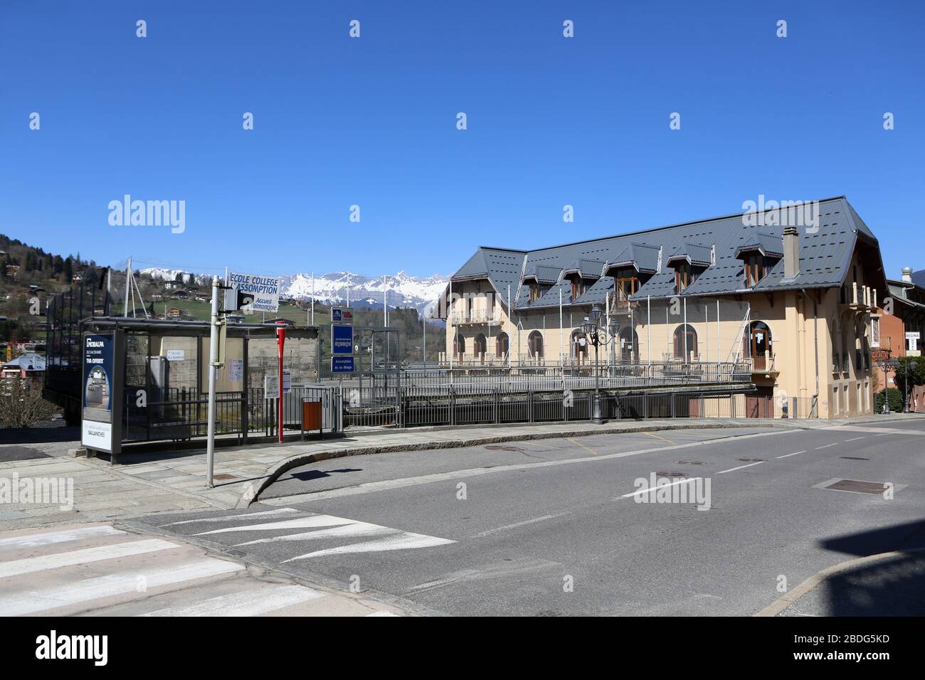 Collège de l'Assomption. Etablissement scolaire. Saint-Gervais-les-Bains. Haute-Savoie. France. Stock Photo