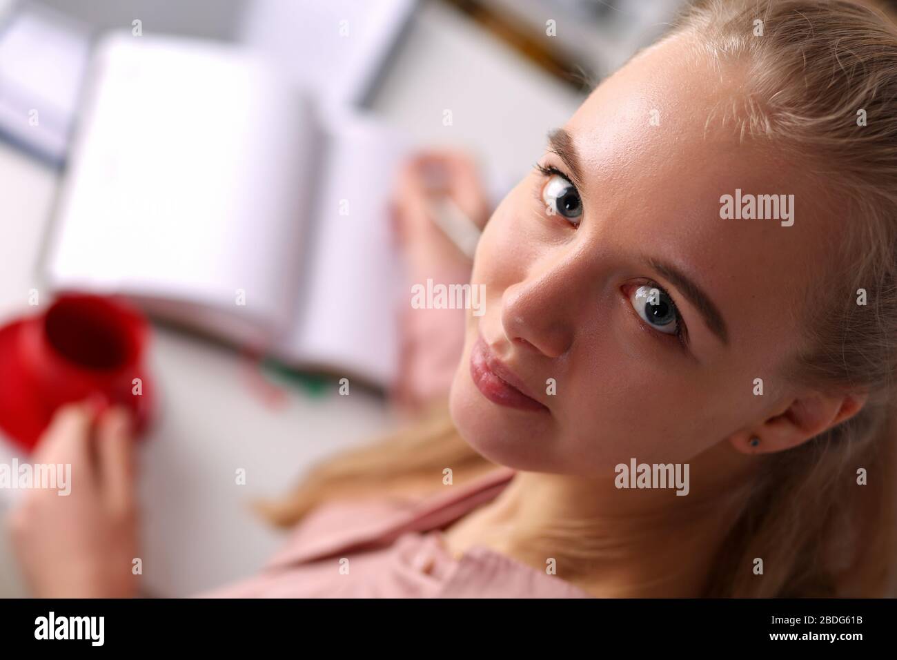 Woman working in office Stock Photo