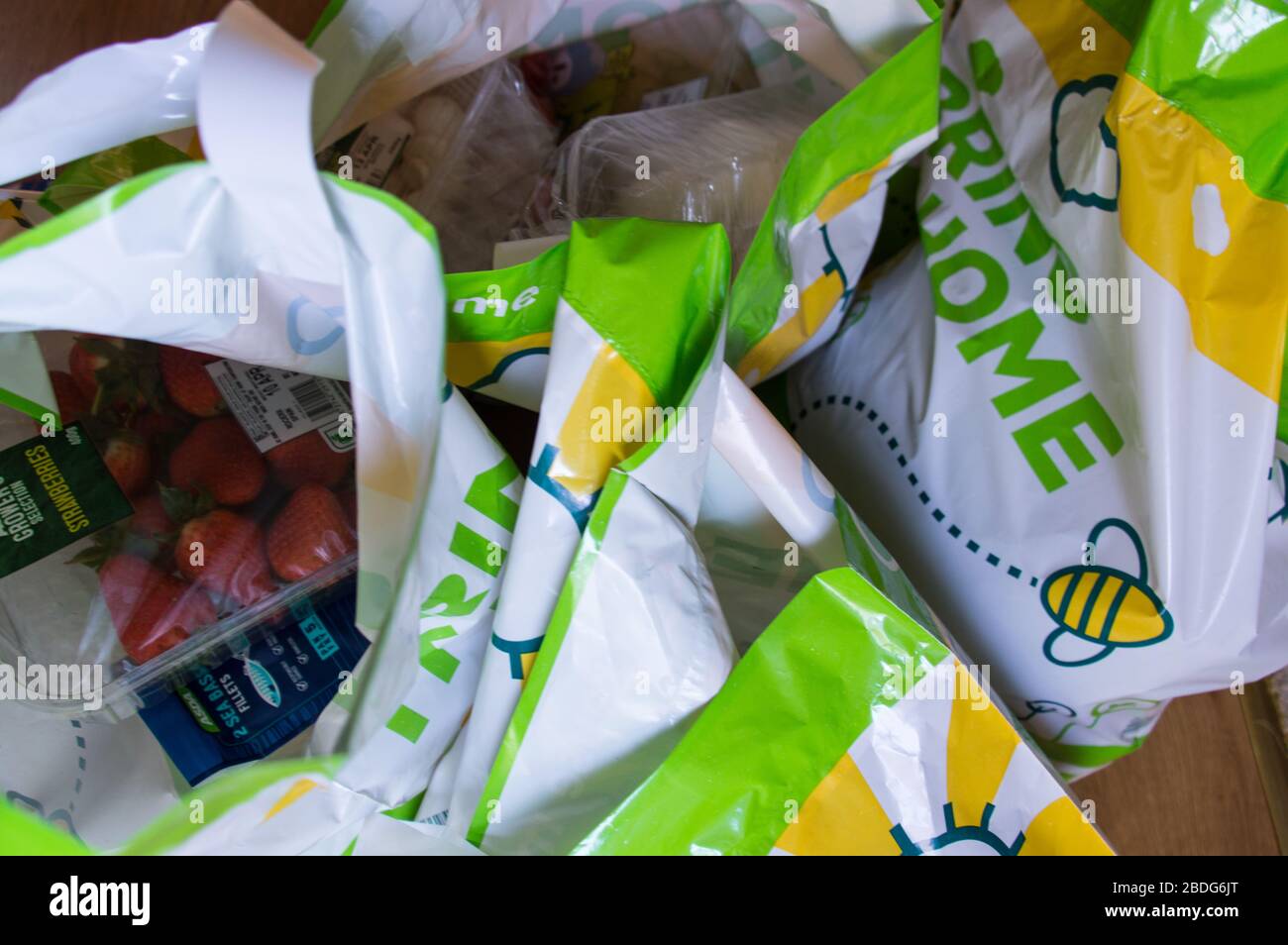 Grocery shopping bags from ASDA Stock Photo