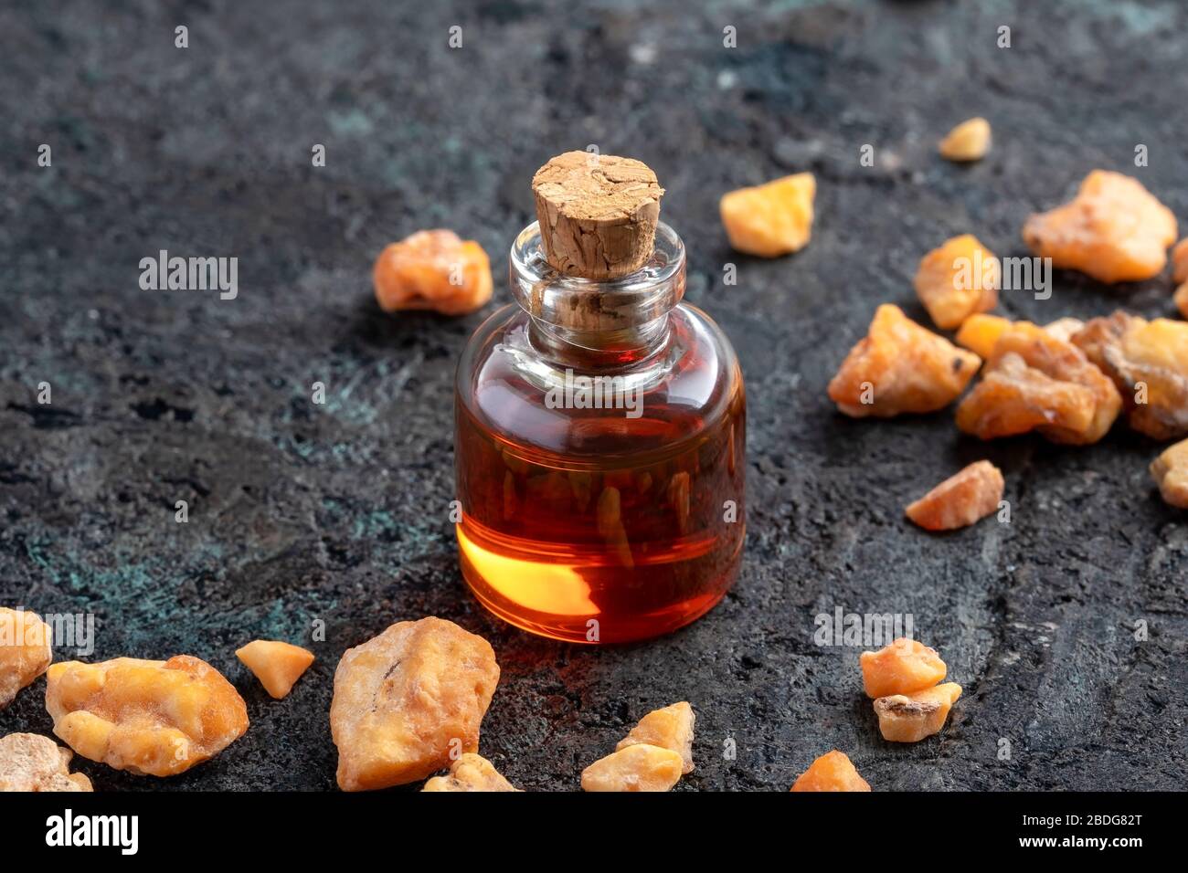 Styrax benzoin essential oil and resin Stock Photo Alamy