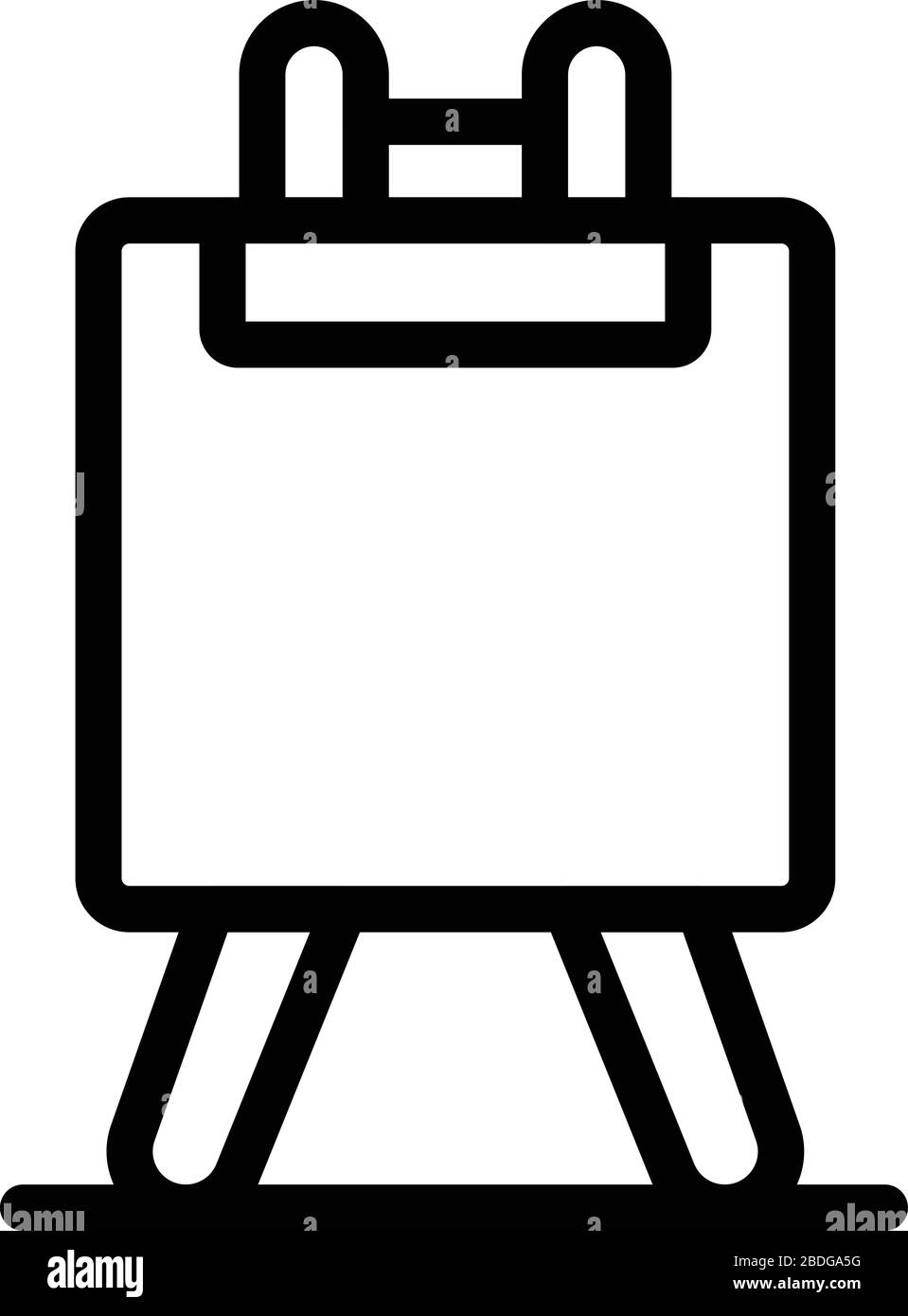 Wooden easel stand Black and White Stock Photos & Images - Alamy
