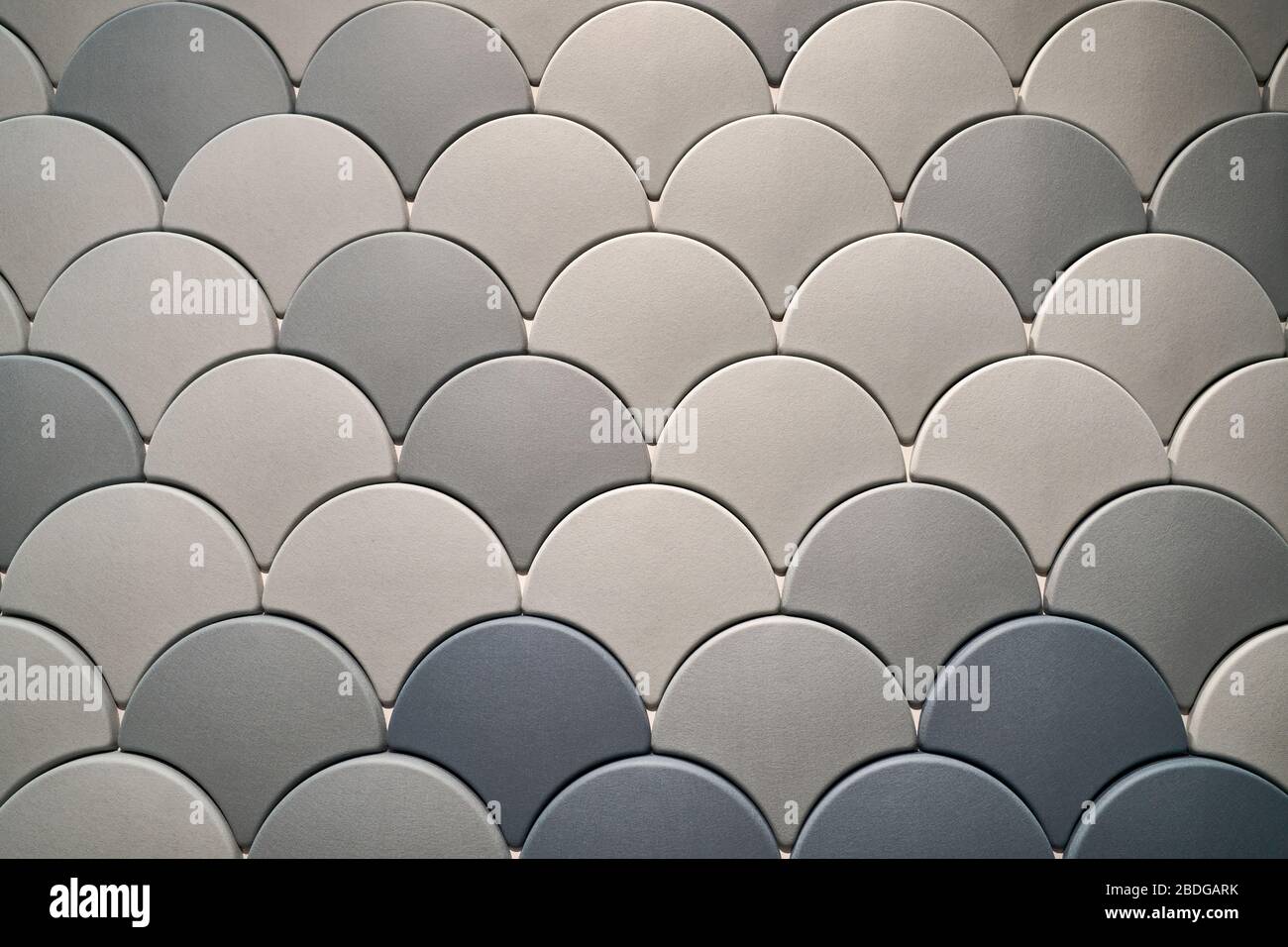 Wall with geometric pattern made from many parts Stock Photo