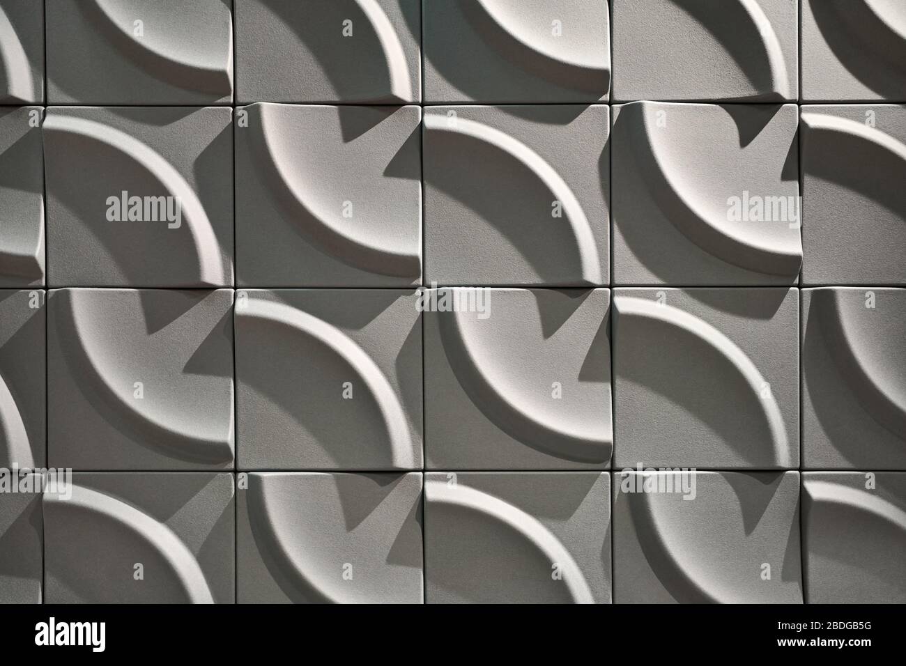 Wall with geometric pattern made from many parts Stock Photo