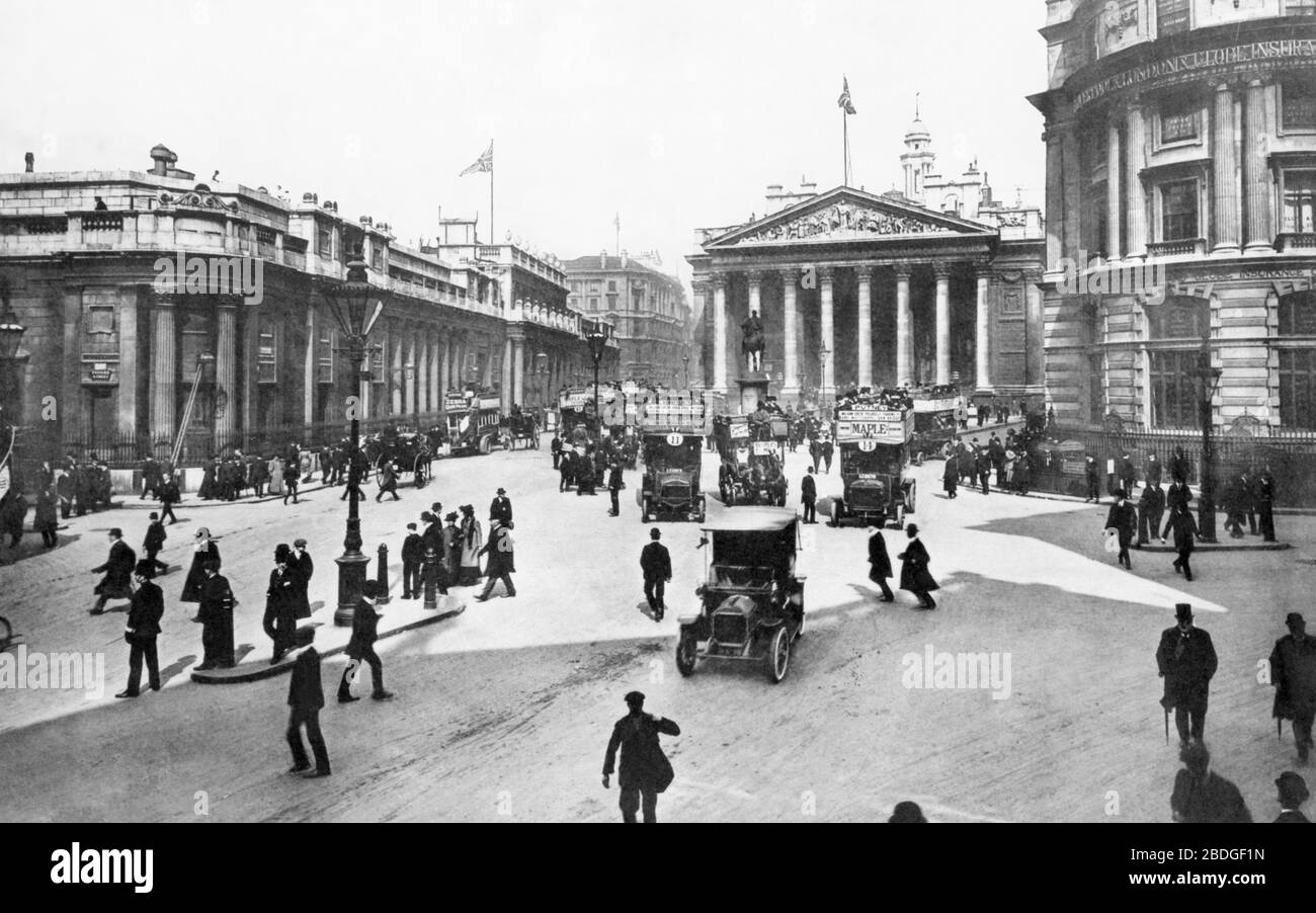 London, Bank of England 1908 Stock Photo - Alamy