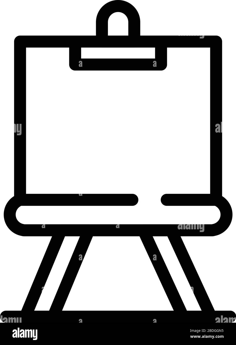 Wooden easel stand Black and White Stock Photos & Images - Alamy
