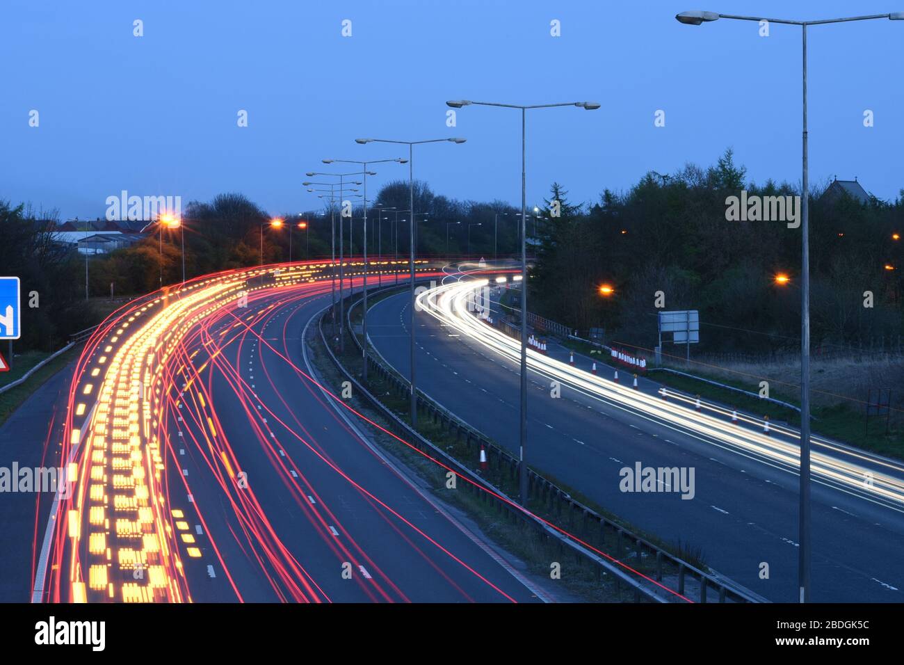 Long exposure headlight trails hi-res stock photography and images - Alamy