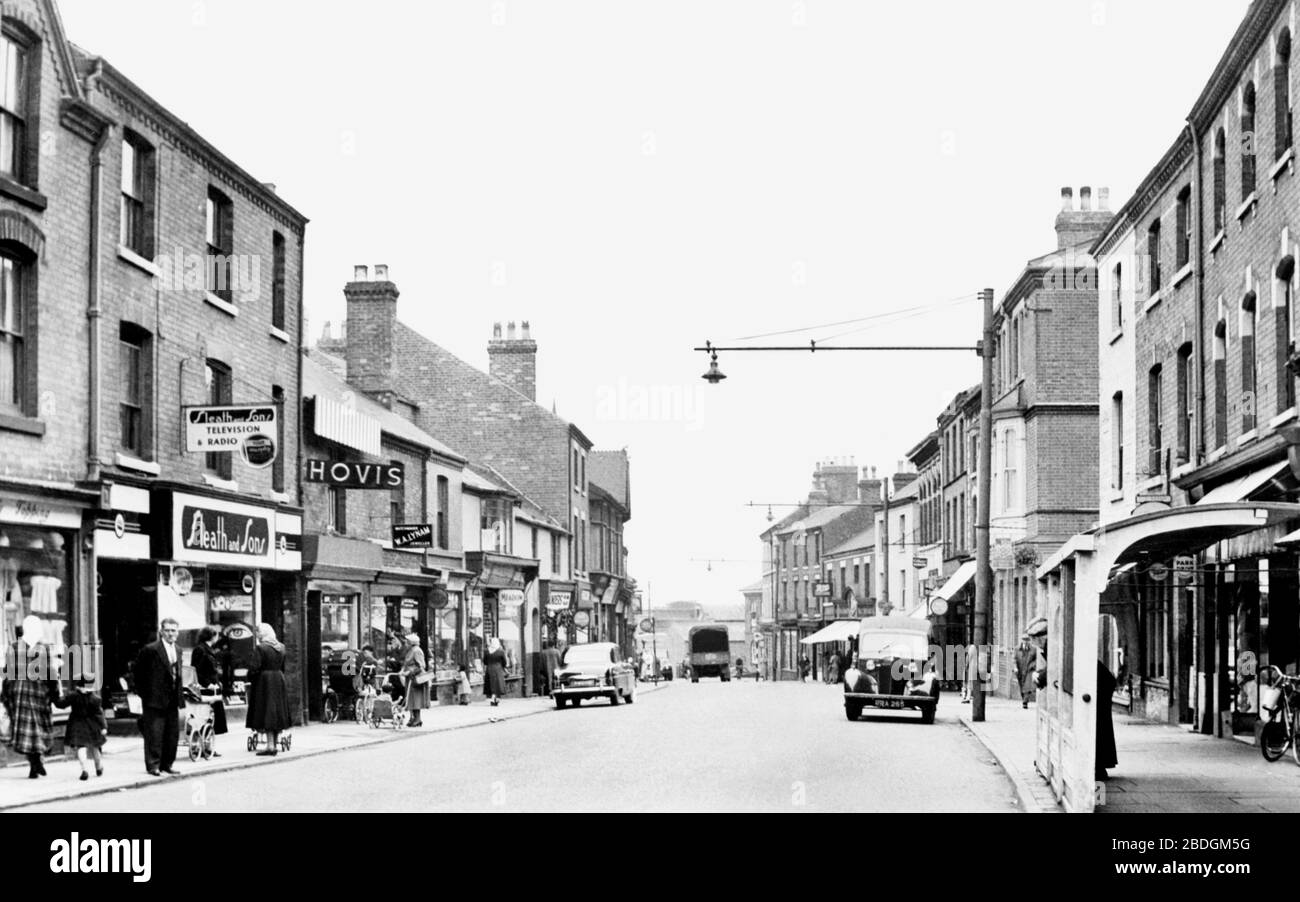 Eastwood, Nottingham Road c1955 Stock Photo Alamy