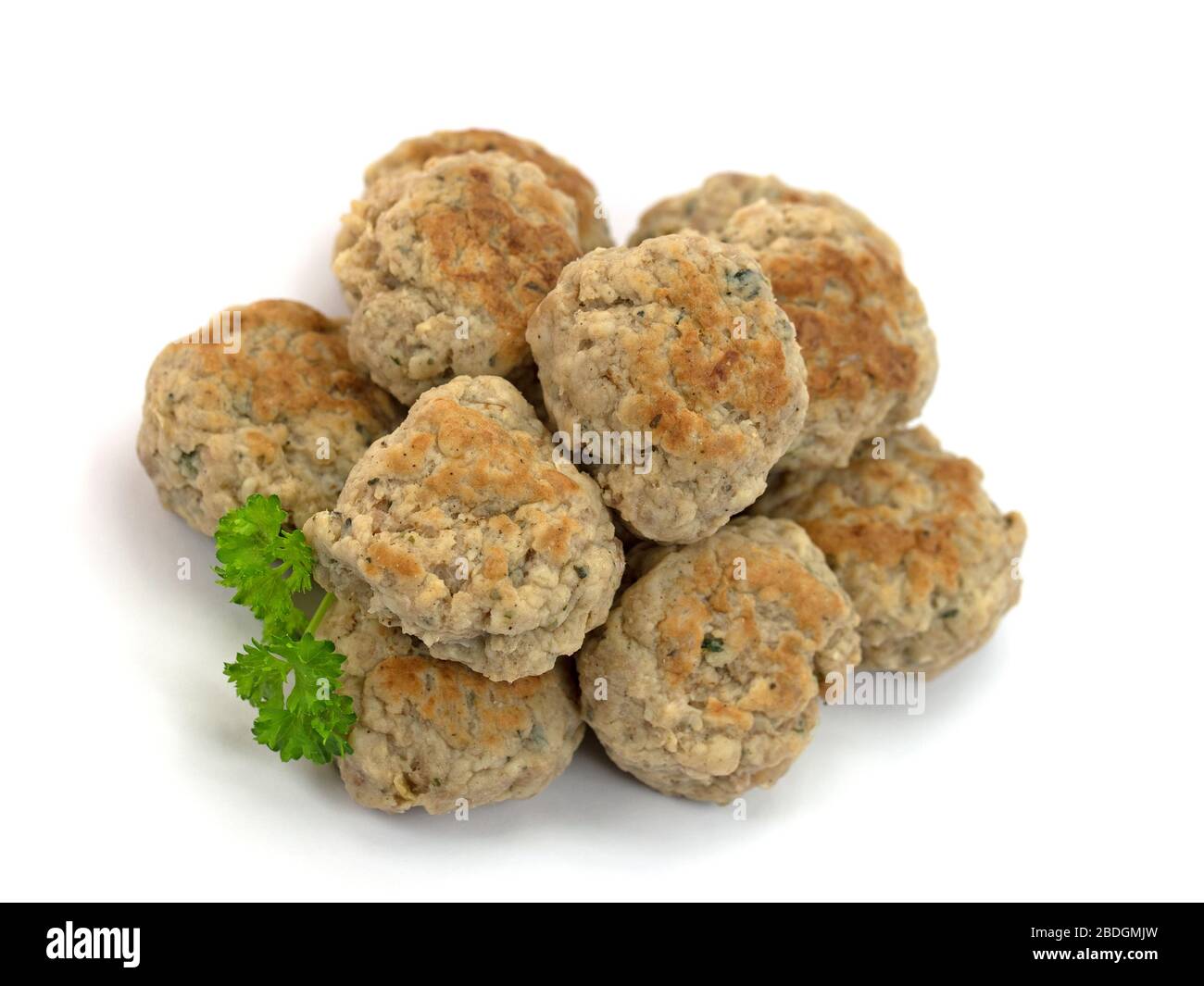Meatballs isolated against a white background Stock Photo