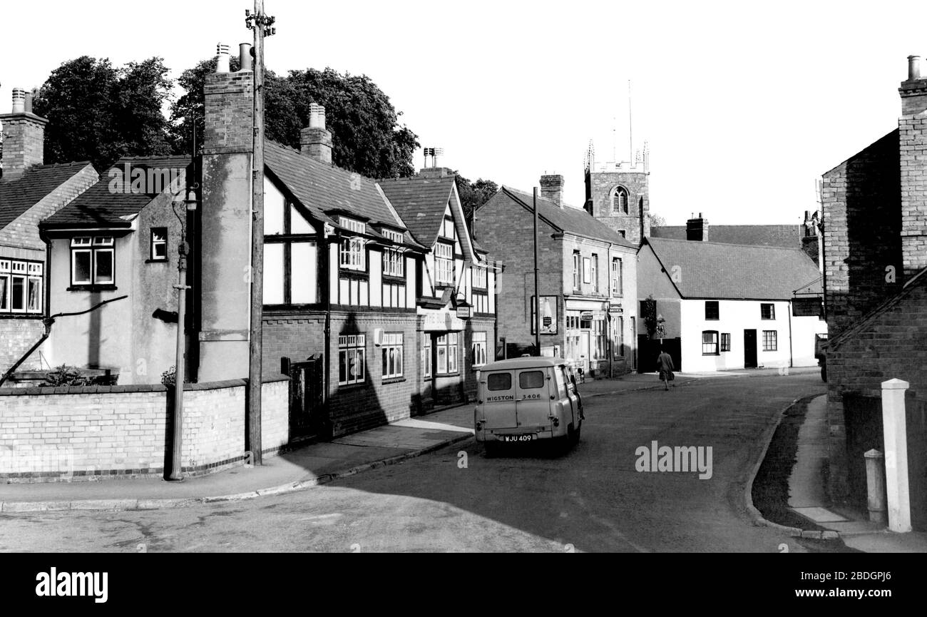 Countesthorpe, Main Street c1965 Stock Photo Alamy