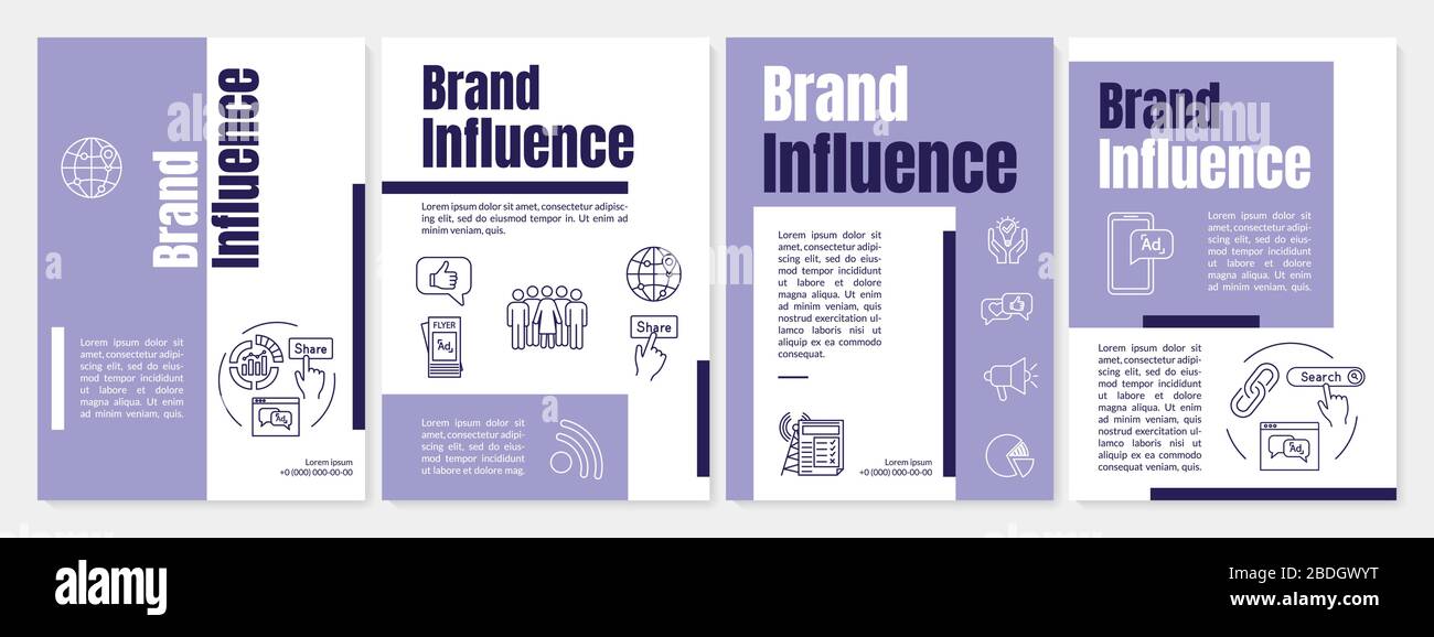 Brand influence rules brochure template. Company products promo. Flyer ...