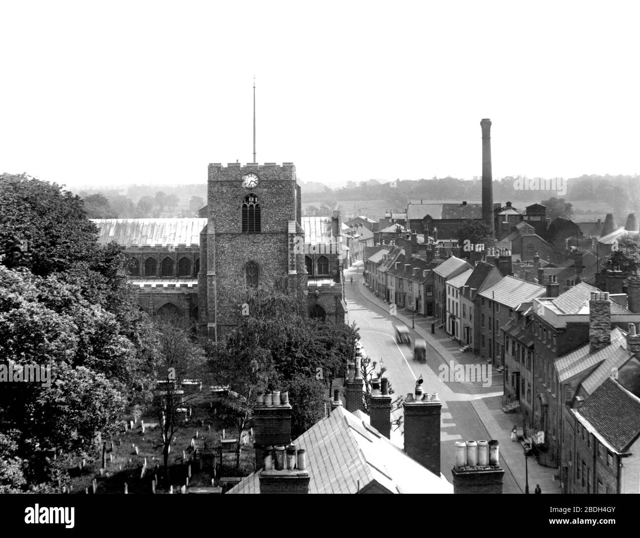 Bury St Edmunds, Crown Street 1929 Stock Photo Alamy