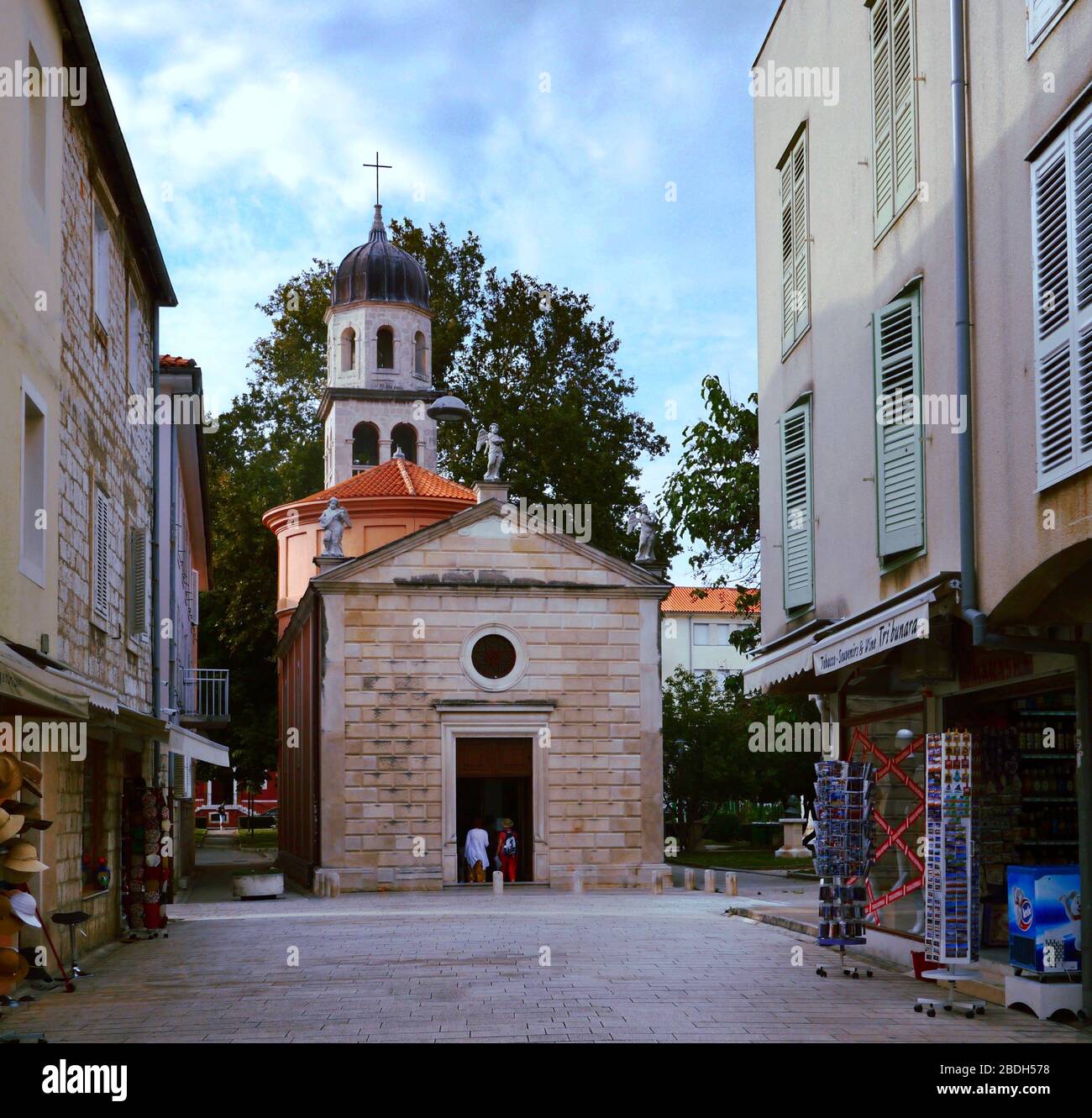 Chapel in a touristy area of Zadar, Croatia Stock Photo