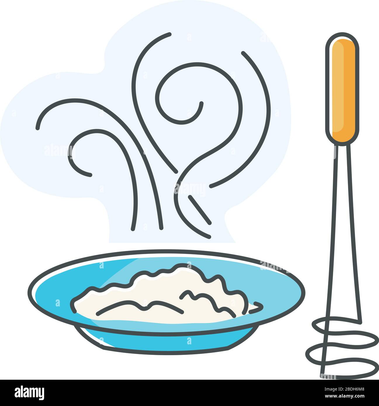 Puree Rgb Color Icon Creamy Vegetable Paste Culinary Method Food Cooking Process Delicious Potato Mash Applesauce Hummus Dish Isolated Vector Stock Vector Image Art Alamy