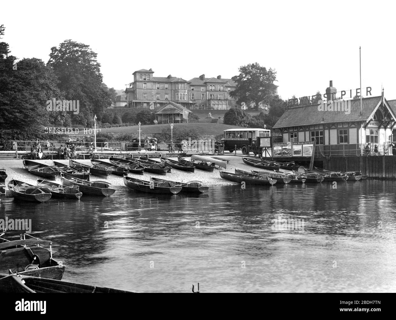 BownessonWindermere, Belsfield Hotel 1925 Stock Photo Alamy