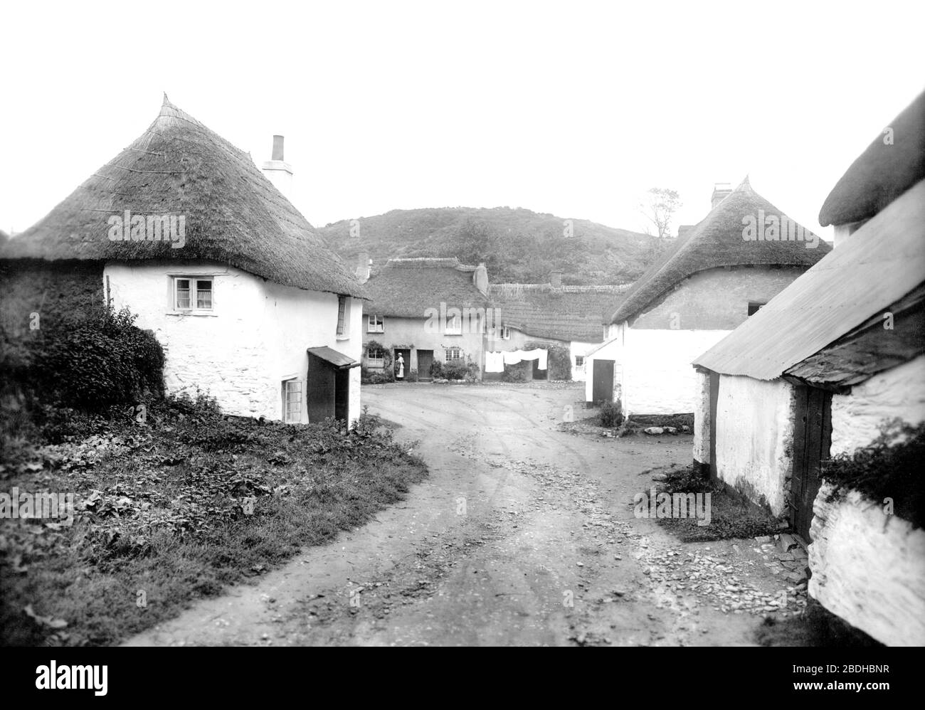 Hope Cove, Cottages 1922 Stock Photo Alamy