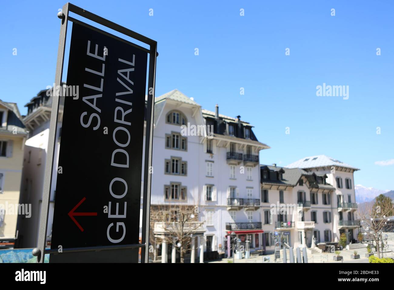 Salle d'exposition Géo Dorival. Saint-Gervais-les-Bains. Haute-Savoie. France. Stock Photo