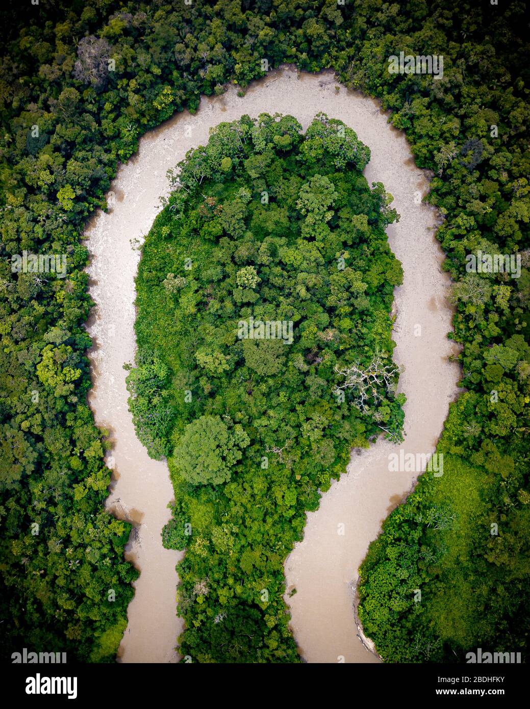Amazon River bend, Pastaza Ecuador Stock Photo