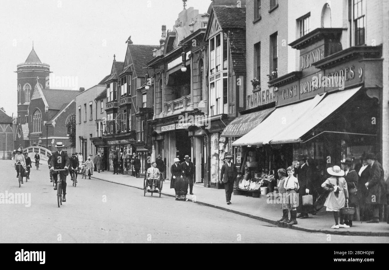 Chelmsford, Shops in Moulsham Street 1919 Stock Photo - Alamy