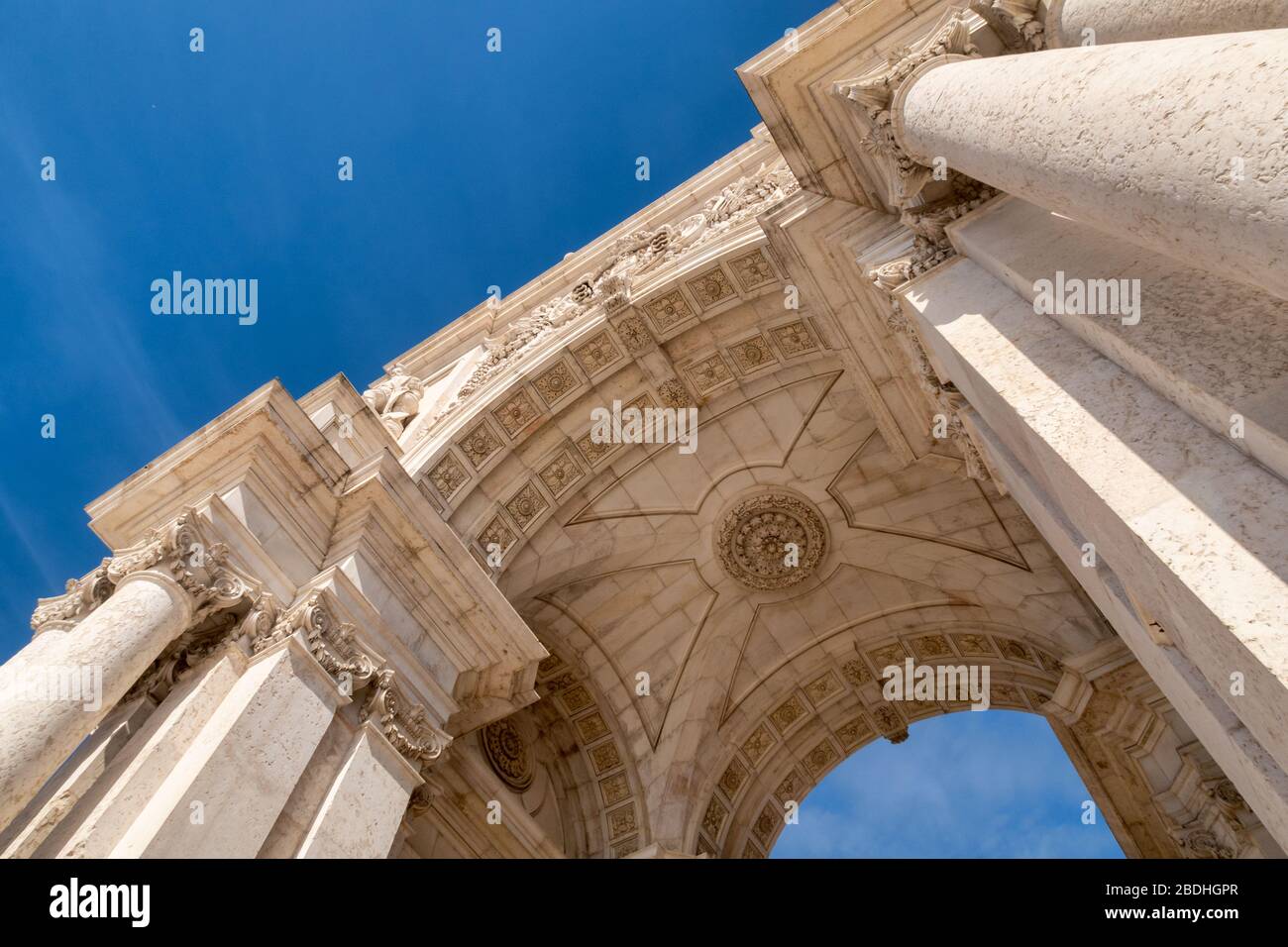 Interior Design of Arco Da Rua Augusta in Lisbon, Portugal Stock Photo