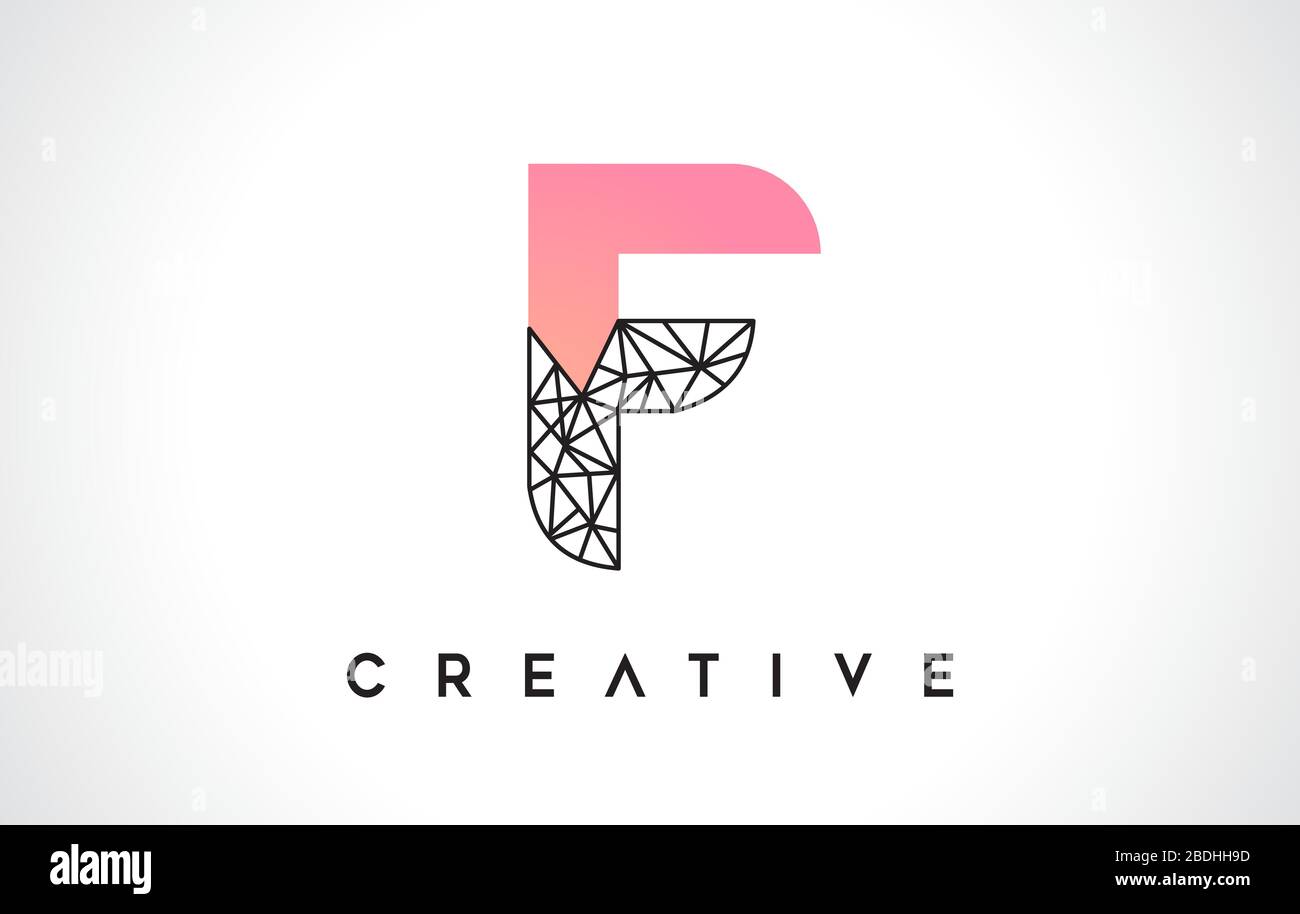 Letter F Beauty Logo. F Letter Design Vector with Origami Look Vector ...