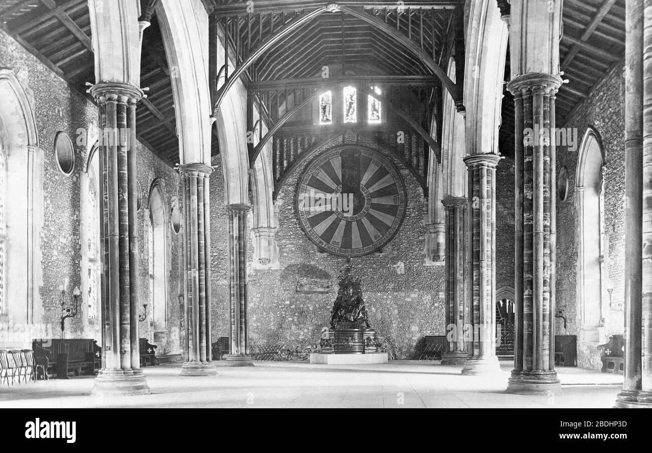 Winchester, Great Hall and the Round Table 1912 Stock Photo Alamy