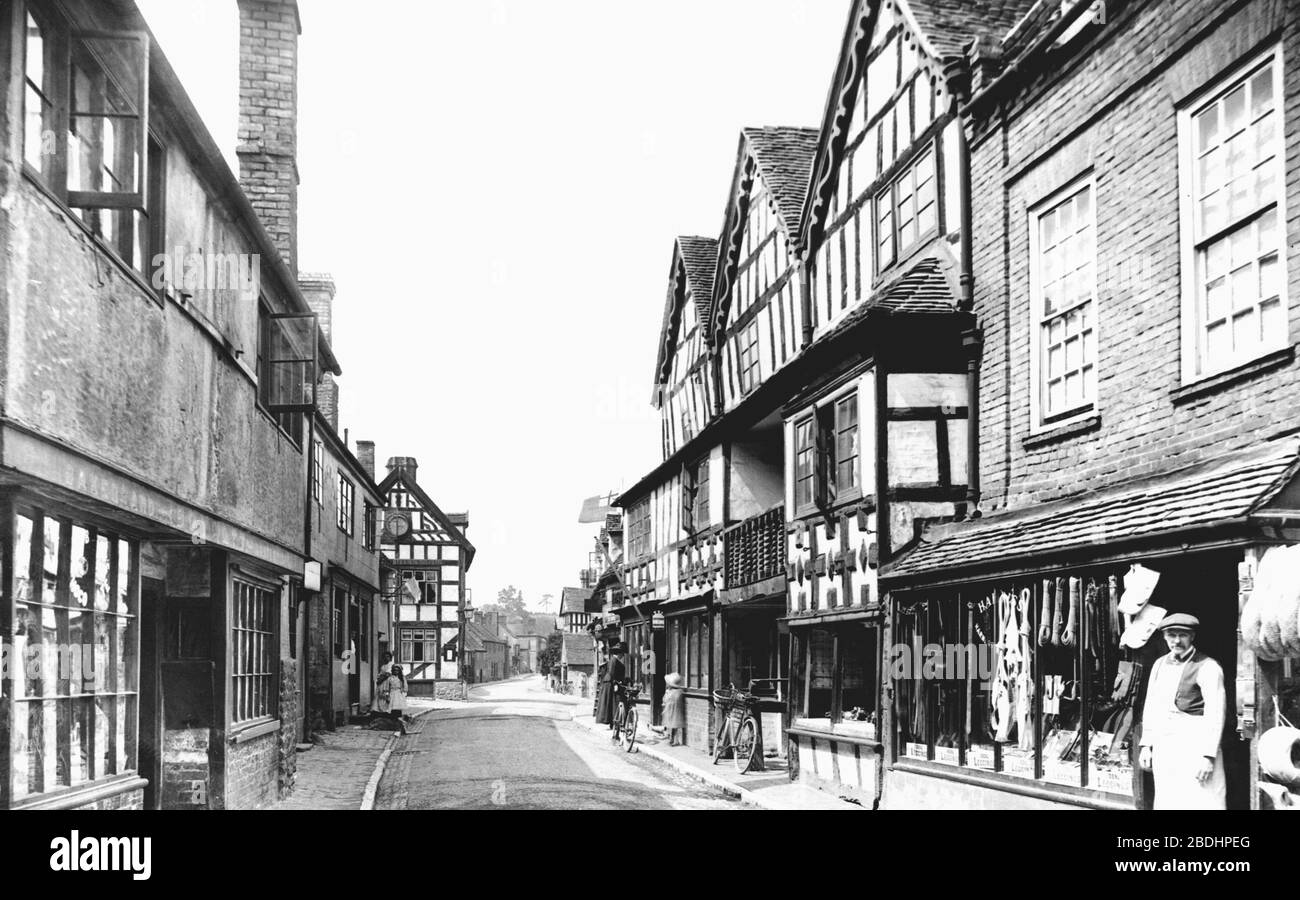 Much Wenlock, High Street 1911 Stock Photo Alamy