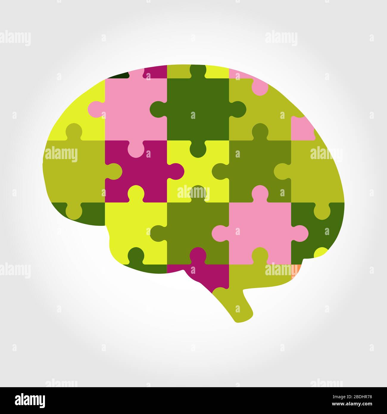 Illustration human brain jigsaw puzzle hi-res stock photography and images  - Alamy