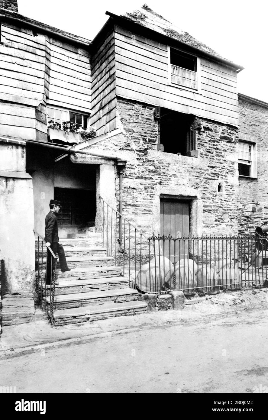 Padstow, Abbey House 1906 Stock Photo Alamy